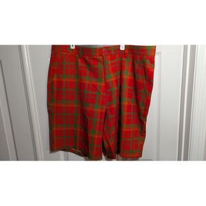 Hreski Men's Golf Shorts Size 38 Christmas plaid Active chinos